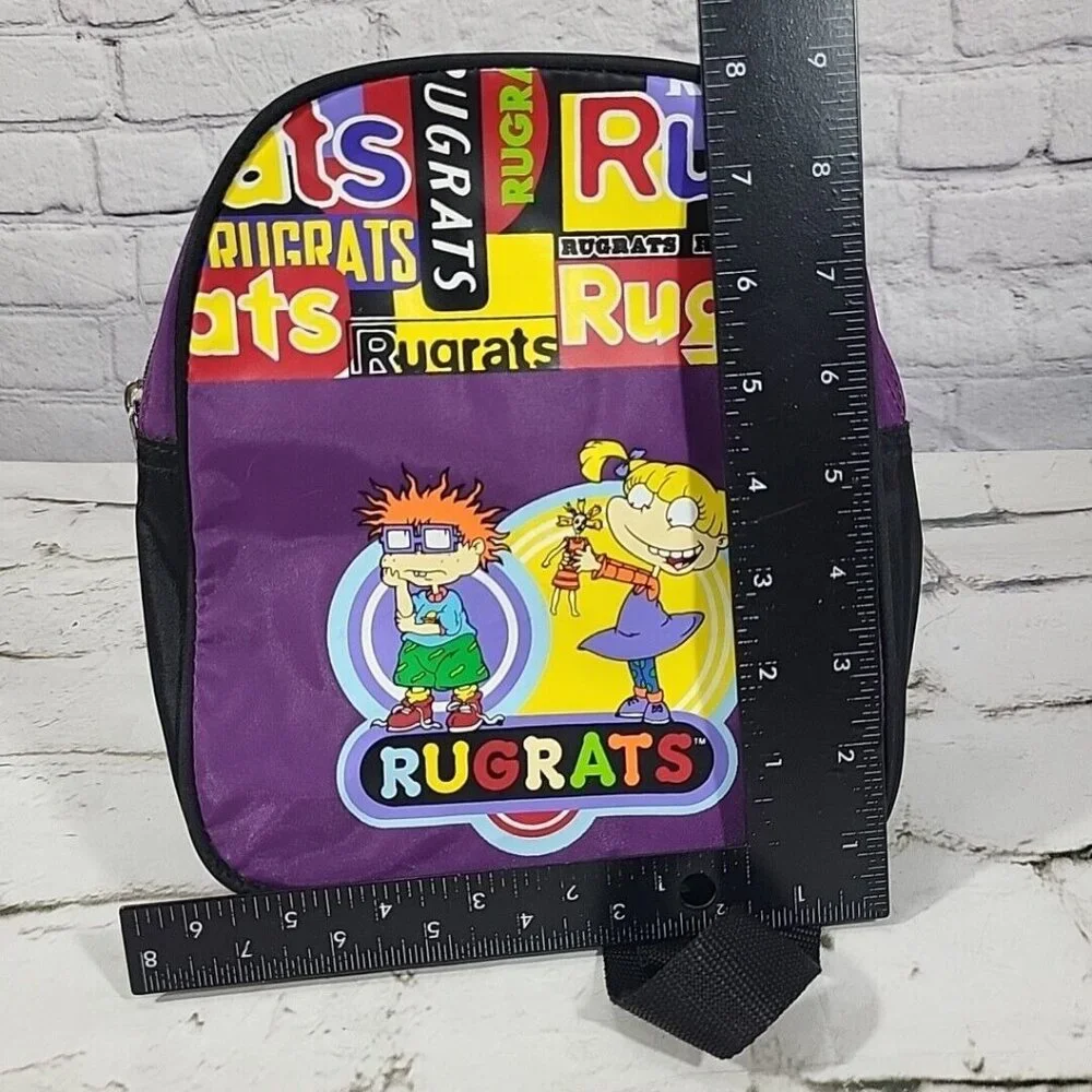 90s Nickelodeon Rugrats Chucky Angelica Mini Backpack Nylon Bag Cartoon‎ Purse